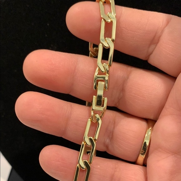 14k Gold Plated Gold Chain Bracelet for Women/ Men - Picture 2 of 3